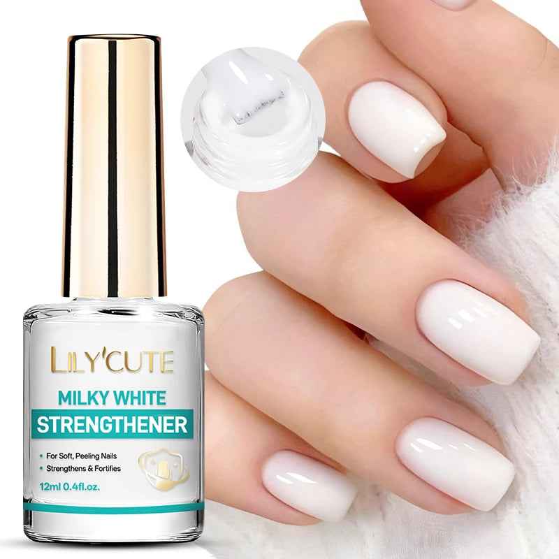 LILYCUTE 12ml Nail Care Polish Base Top 3 in 1 Strengthener Effect Long Lasting Care Polish Varnish Fast Drying No Need Lamp