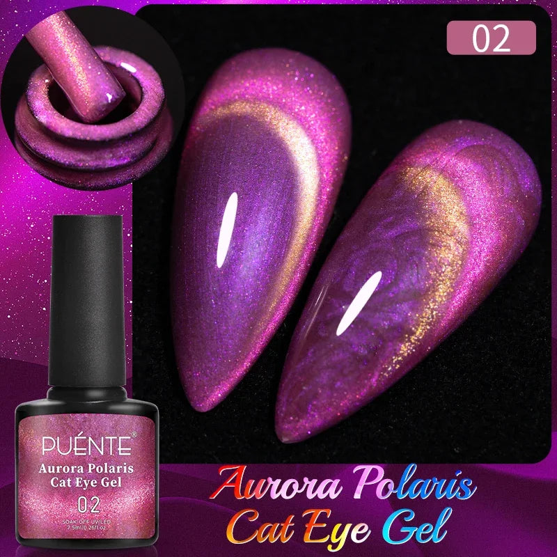 PUENTE 5ml Flower Fairy Gel Nail Polish Pink Blue Purple Natural Dried Flowers Gel For Nail Art Soak Off UV Varnish For Manicure