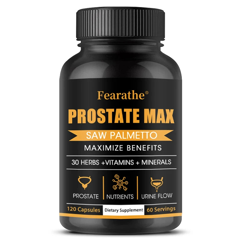 Saw Palmetto Prostate Supplement - 30 Plant Extracts, Vitamins & Minerals for Men's Prostate Health, Urination & Hair Growth