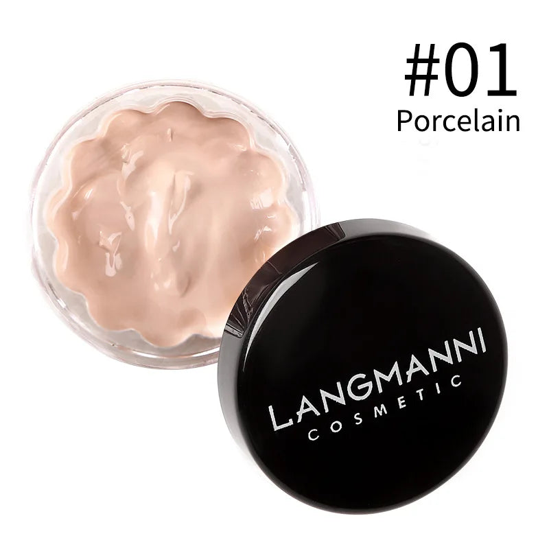 Full Coverage Liquid Concealer Waterproof Foundation Makeup Base Long Lasting Cream for Dark Circles Acne Natural Matte