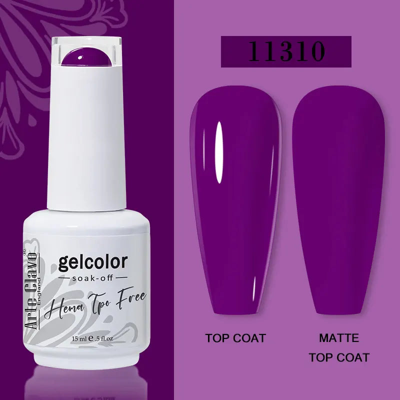 Arte Clavo 116Colors Gel Nail Polish 15ml Colorful Gel Semi Permanent Soak Off UV Gel Nail Art DIY Design Varnishe Nail Supplies