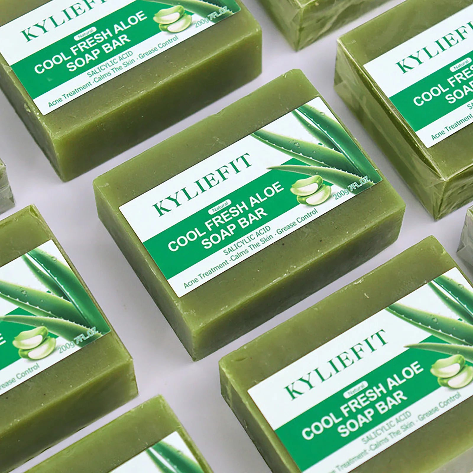 AILKE Aloe Vera Whitening Soap, Remove Acne, Spots, Skin Radiant, Improve Skin Luster, Vegan Bath Wash for All Skin Types, 200g