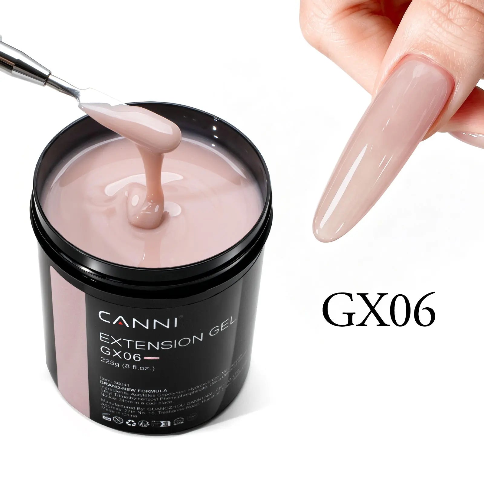 8 Oz TPO FREE CANNI Extension Builder Nail Gel Soak Off LED UV Gel Camouflage Jelly Color Long Lasting Super Glossy Gum Gel