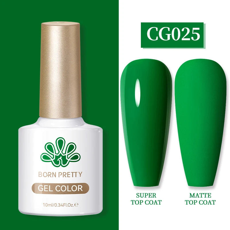 BORN PRETTY 10ML Gel Nail Polish for All Season Black White Baby Green Yellow Pink Semi Permanent Nail Salon Design French Nails