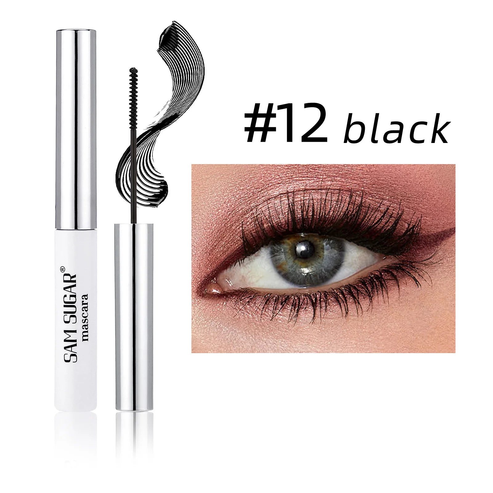 Colorful Curling Mascara Fine Brush Lengthens Eyelashes Thick Waterproof Blue Mascara Natural Eyelash Green Halloween Eye Makeup