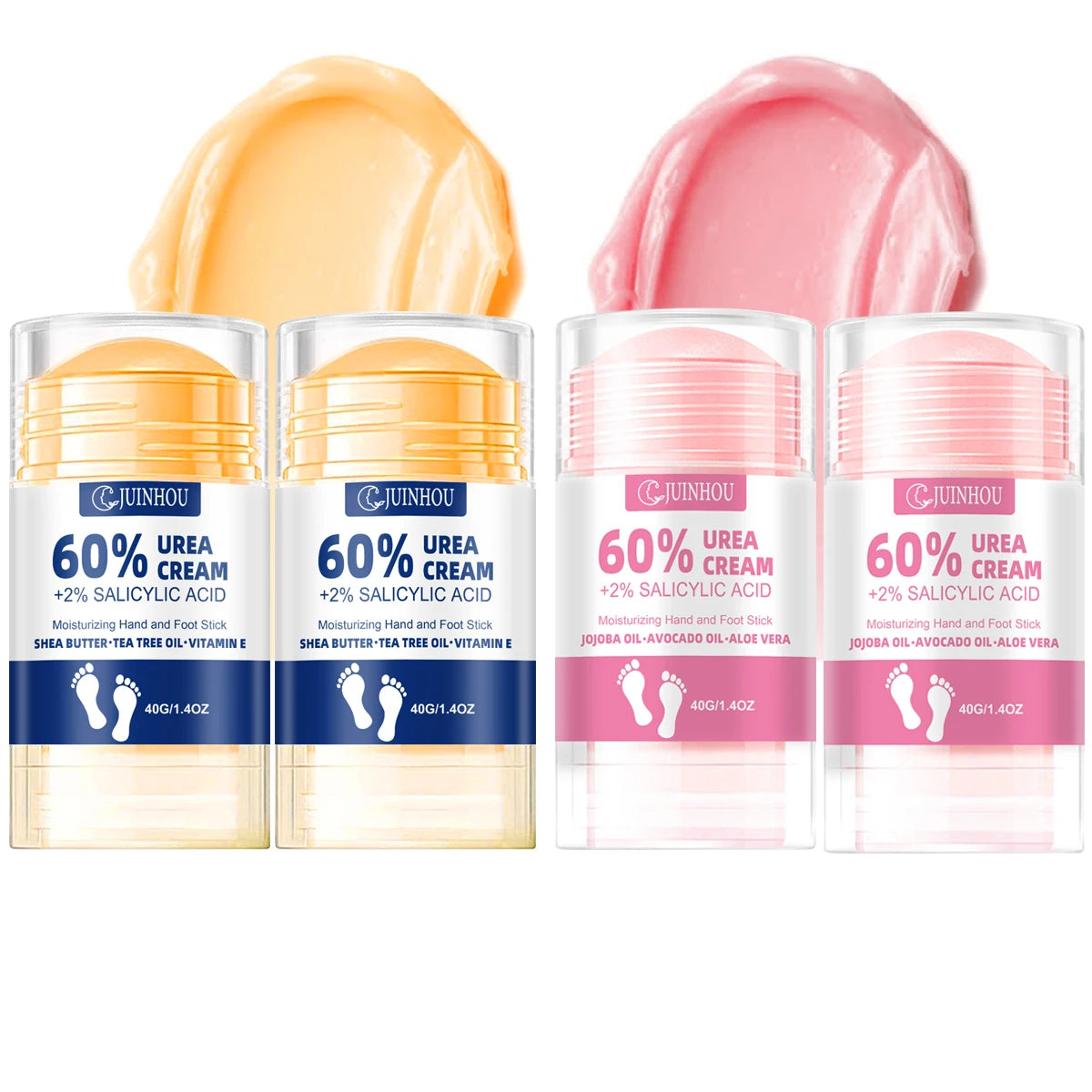 JUINHOU 60%Urea Hands and Feet Cream Powerful Repair Intensely Moisturizes Hand and Feet Refreshing and Non-greasy Portable