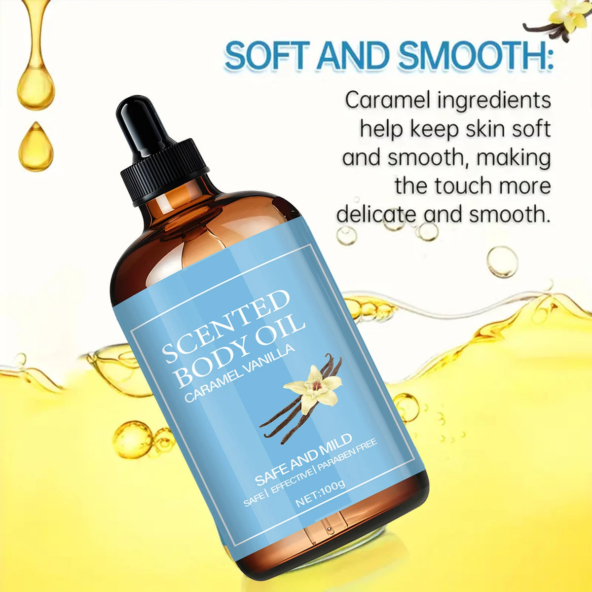 Fragrant Body Oil – Nourishing Formula with Coconut Oil & Ascorbic Acid, Helps Moisturize Dry, Flaky Skin and Support a Soft, Smooth & Hydrated Feel