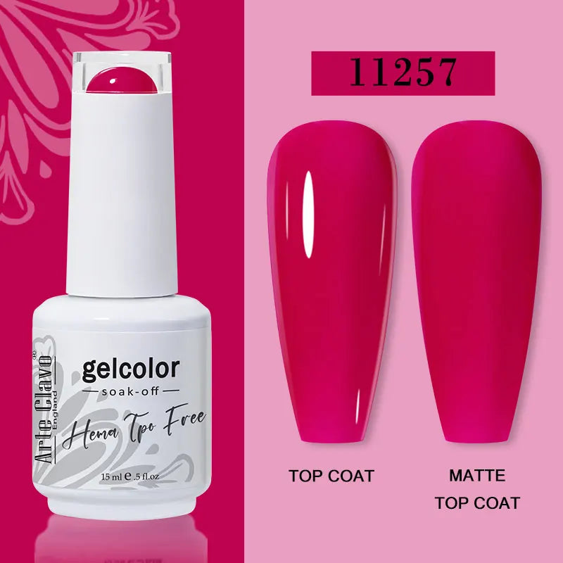 Arte Clavo 116Colors Gel Nail Polish 15ml Colorful Gel Semi Permanent Soak Off UV Gel Nail Art DIY Design Varnishe Nail Supplies