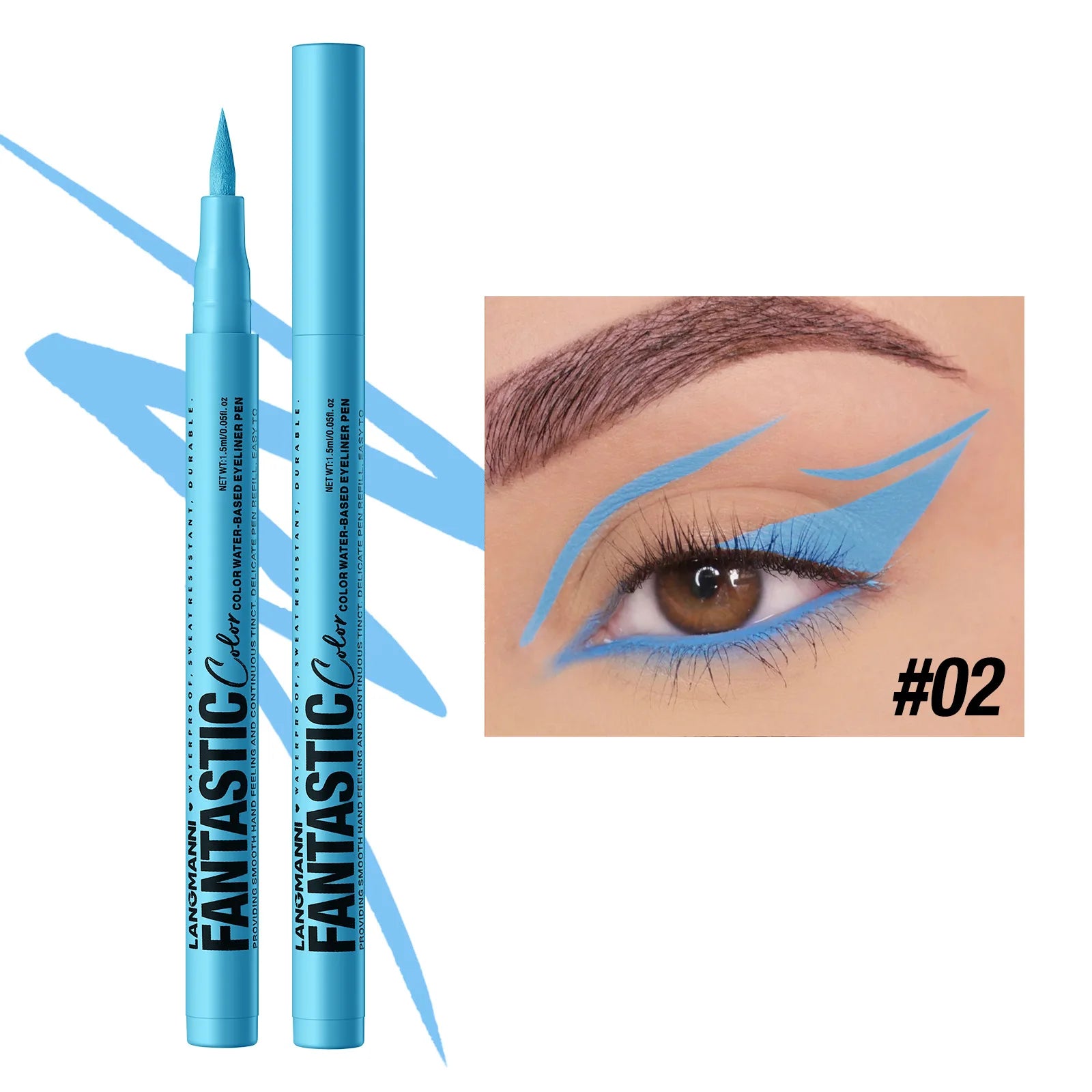 Matte Dark Purple Red Eye Liner Makeup White Liquid Eyeliner Quick-Drying Waterproof Eyeliner Pencil Long-Lasting 12 Color Eyes