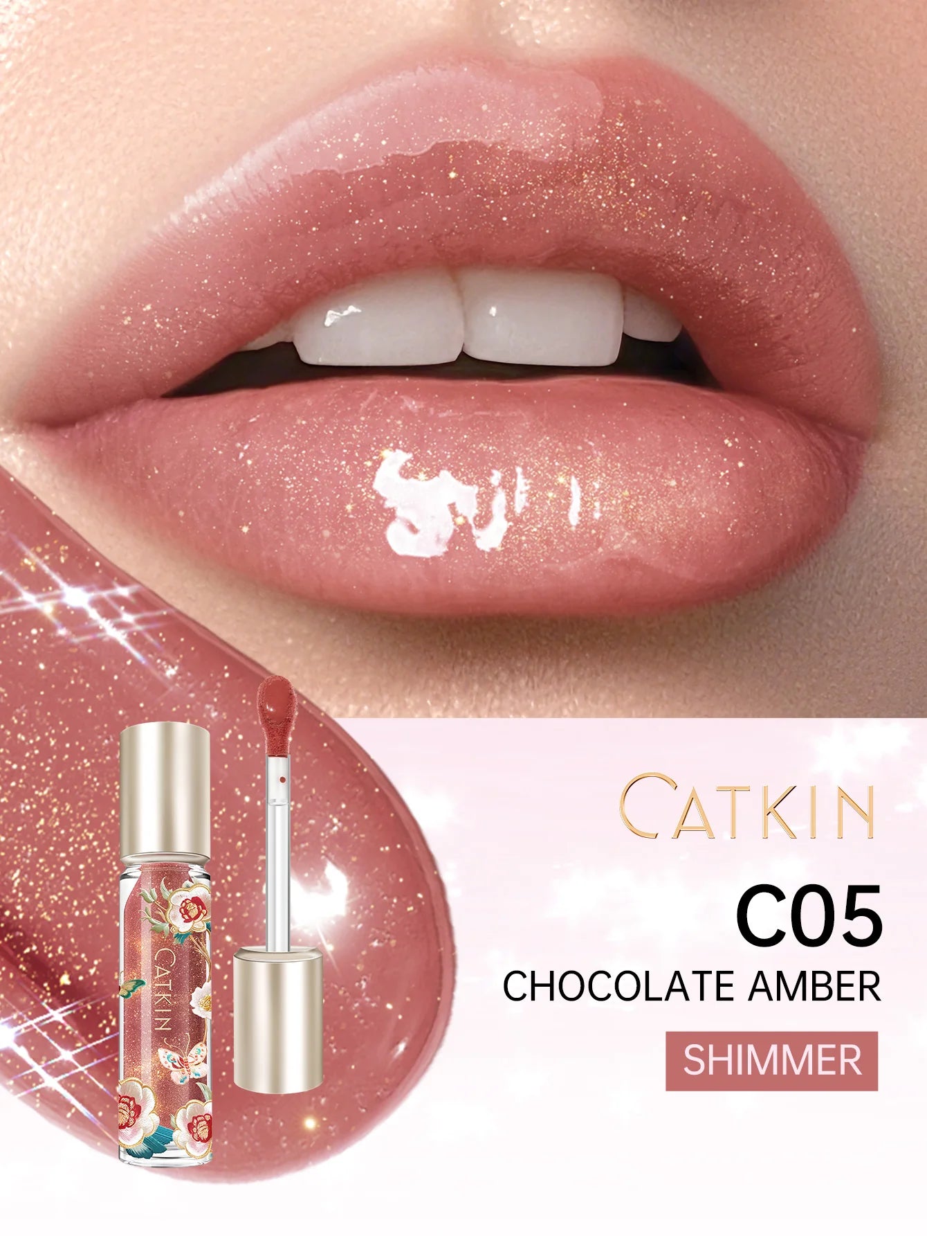 CATKIN Lip Essence Lipstick Lip Glaze Mirror Water Gloss Lip Gloss Moisturizing Glass Dudu Lip Lotion Lip Gloss 3.5g