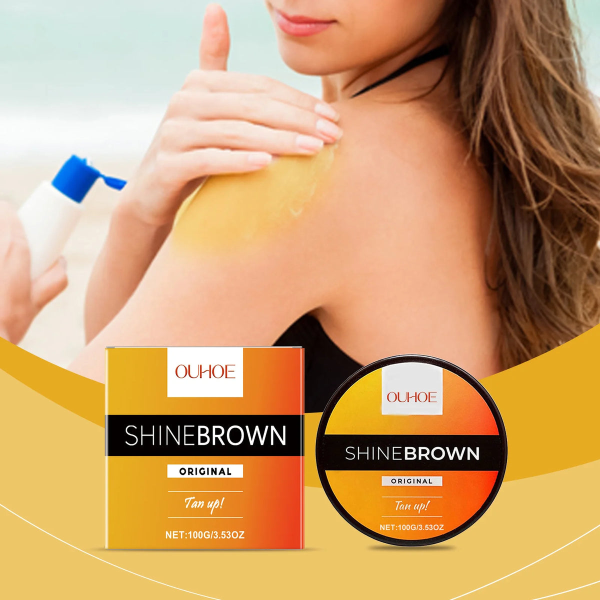 Aloe Vera Tanning Gel, Gentle Sun-Kissed Skin Care, Summer Beach Bronze Tone Enhancer & After-Sun Soothing Gel