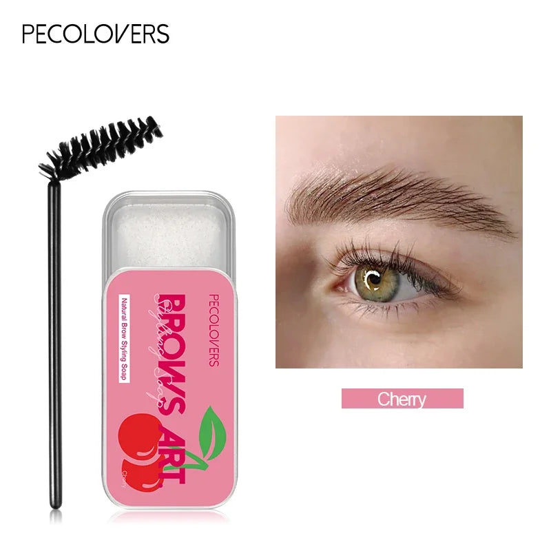 1Pcs Natural Transparent Pomade Eyebrow Styling Soap Brows Gel Wax Fixer With Brush Make-up for Women Eyebrow Cosmetics