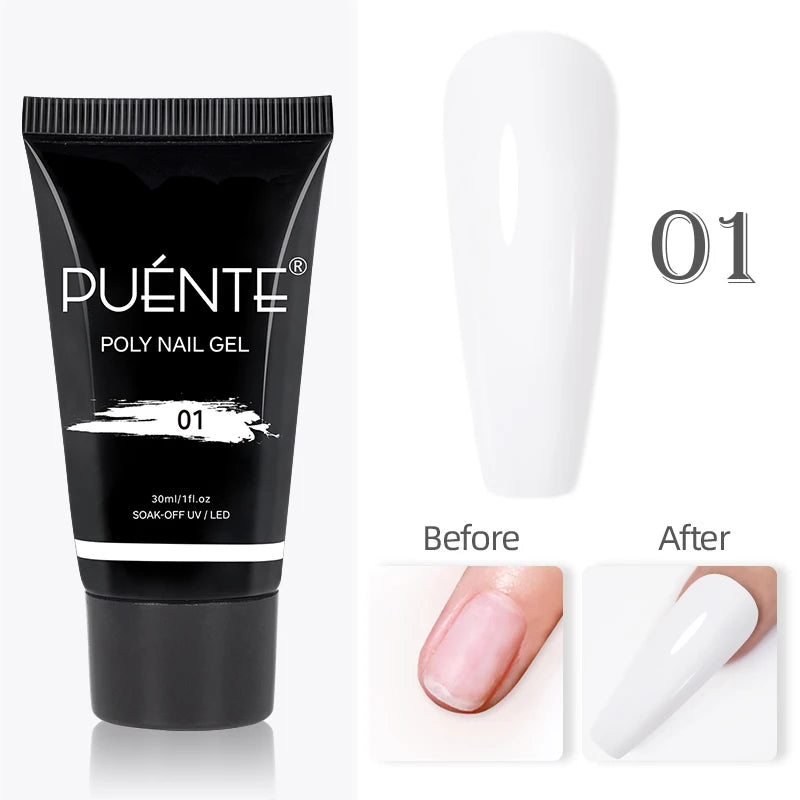 PUENTE 5ml Flower Fairy Gel Nail Polish Pink Blue Purple Natural Dried Flowers Gel For Nail Art Soak Off UV Varnish For Manicure