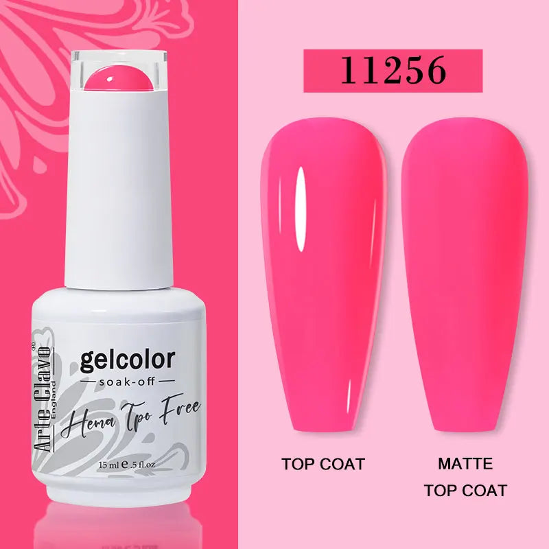 Arte Clavo 116Colors Gel Nail Polish 15ml Colorful Gel Semi Permanent Soak Off UV Gel Nail Art DIY Design Varnishe Nail Supplies