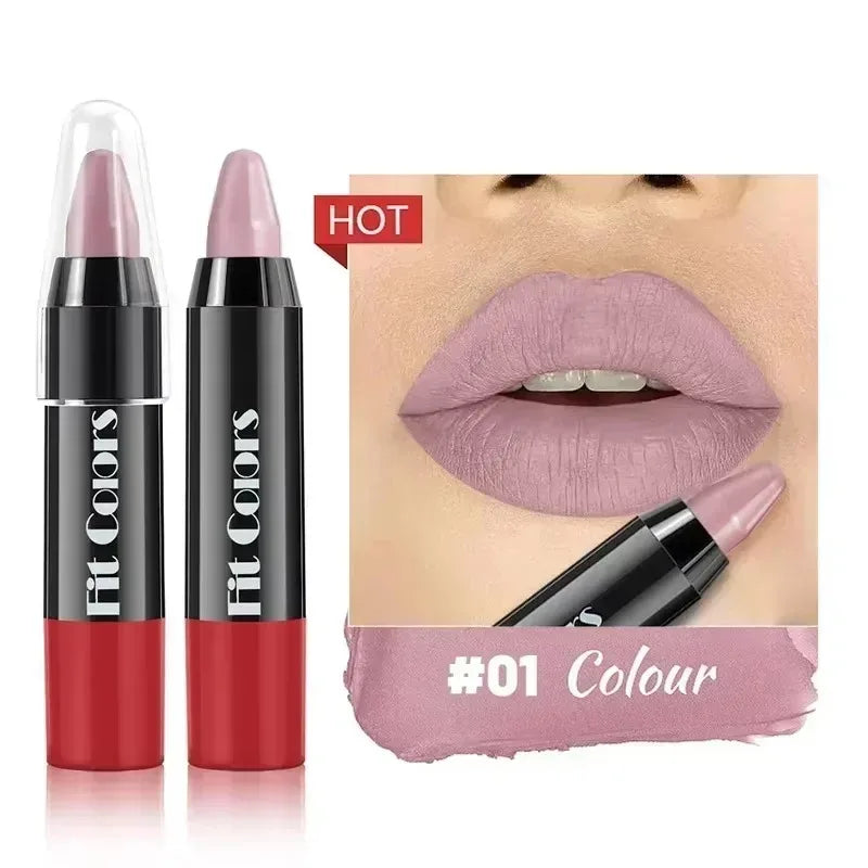 Easy Coloring Gloss Lipstick Lasting Waterproof Matte Crayon Lip Gloss Stick High Pigmented Moisturizing Lip Liner Pen Makeup