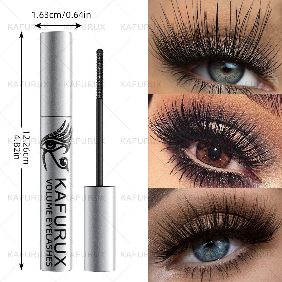 Black Silk Fiber Curling Mascara, Ultra-Fine Brush,Lengthening Volumizing,Waterproof Smudge-proof Eye Makeup Gifts Eye Lash Cosm