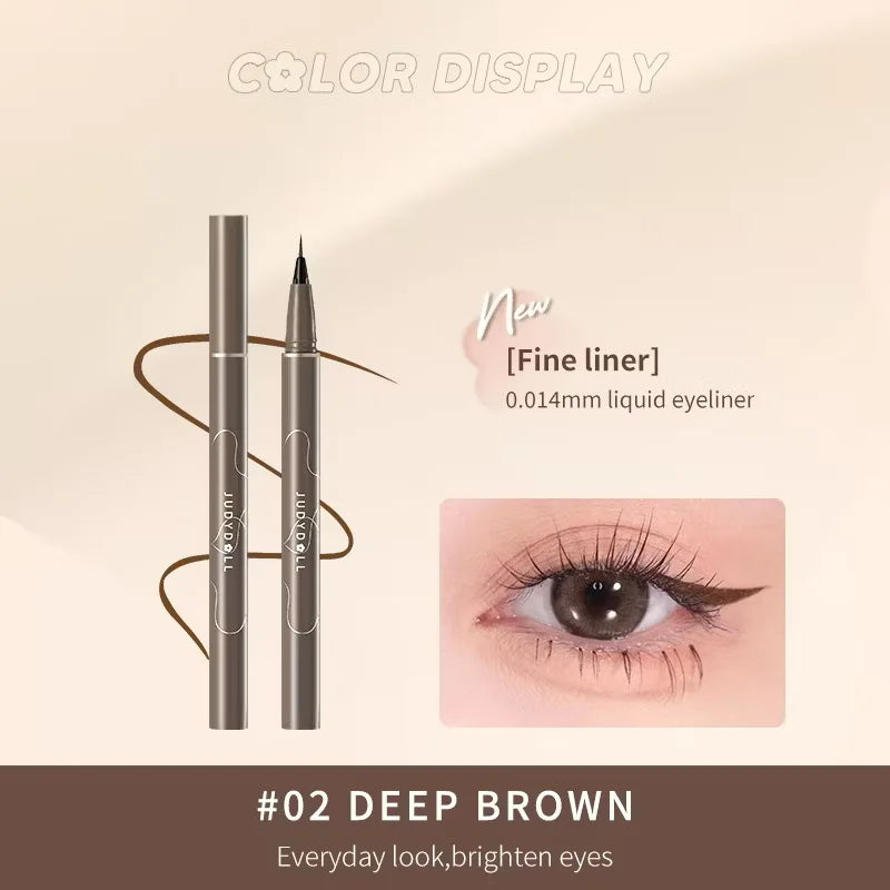 Judydoll Liquid Eyeliner, Ultra Fine Liquid Eyeliner Waterproof with Smooth Strong Fibres, Smudge-proof, Longwearing, Smooth