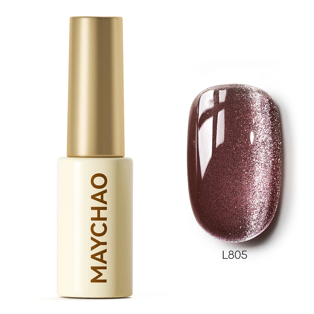 MAYCHAO 5ML Gel Nail Polish 9D Laser Diamond Glitter Cat Eye Gel Semi-Permanent Soak Off UV LED Gel Nail Manicure Tools Nail Art