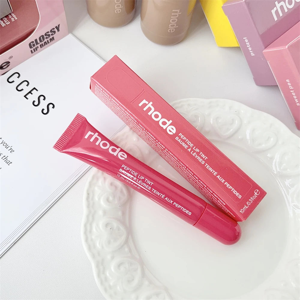 Rhode New Style Lip Gloss Ribbon Color Magnetic Snap-on Lipstick Stand Holder Makeup Limited Edition Long Lasting Lip Glosses