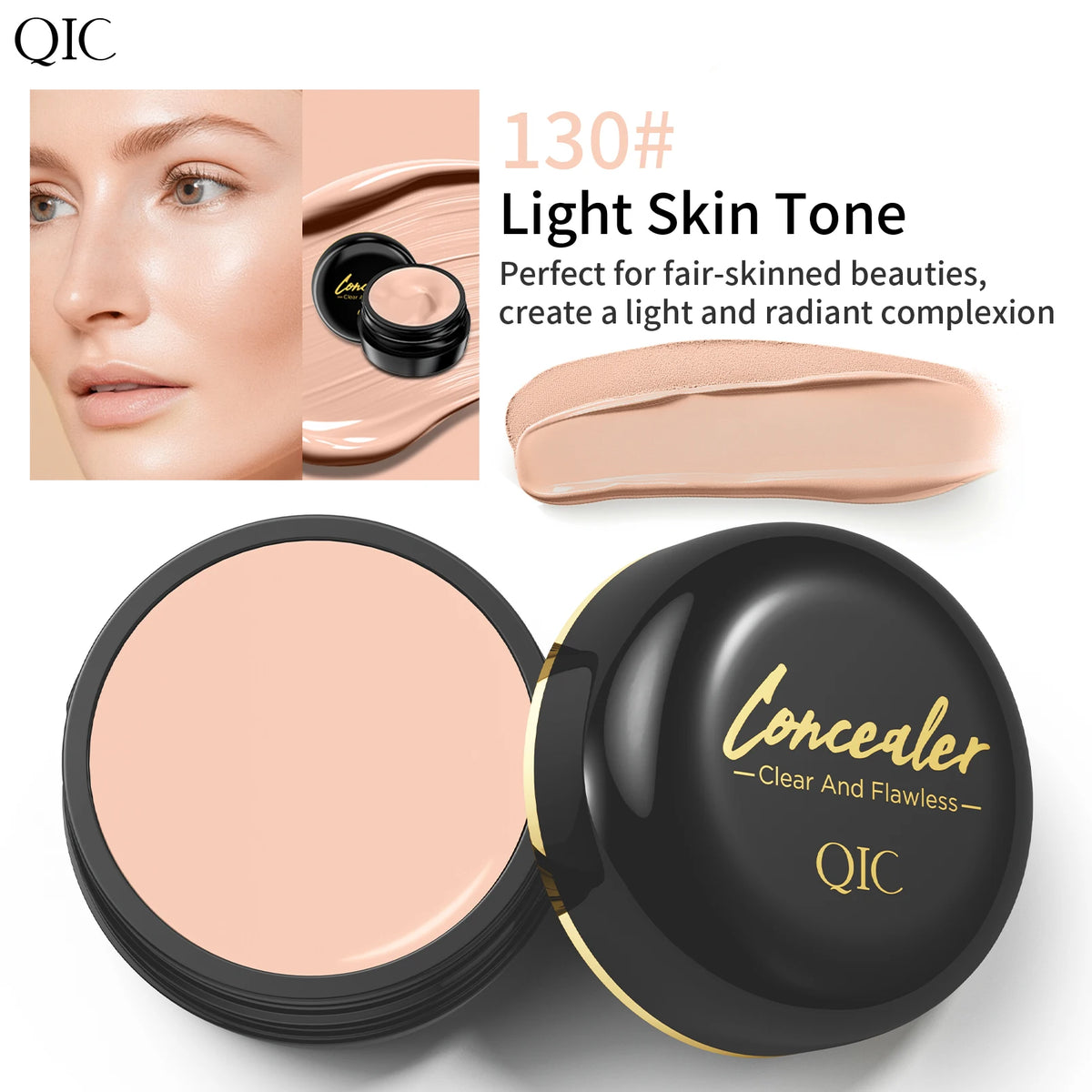 Waterproof Full Coverage Concealer Cream Long Lasting Hide Dark Circles Acne Spots Facial Blemish Foundation Makeup