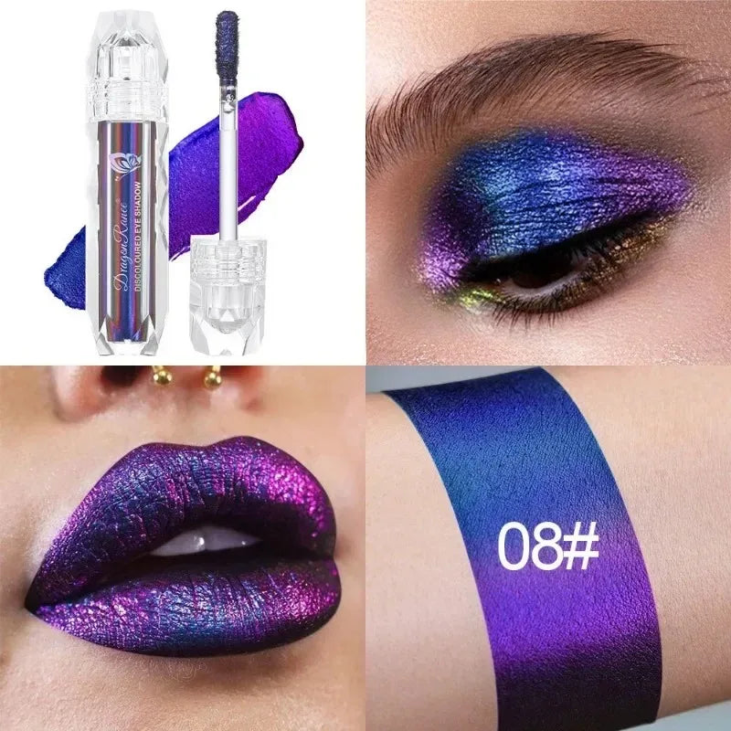 Chameleon Liquid Eyeshadow Pearl Monochrome Metal Lipgloss Shimmer Pigment Glitter Eyeshadow Lipstick Shine Diamond Eye Makeup