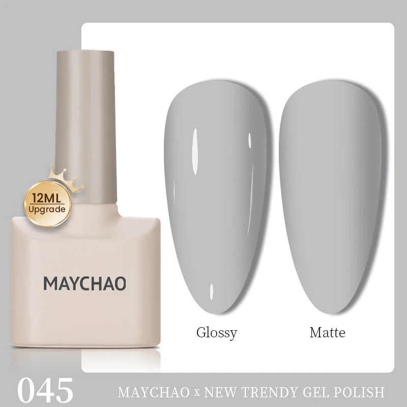 MAYCHAO 12ml Gel Nail Polish Set Professional Salon Nail Art Gels Varnish UV LED Semi Permanent Nail Lacquer Nail Supplies