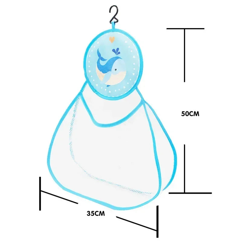 New Cute Animal Bath Toys Kids Baby Tidy Storage Suction Bathroom Bathtub Doll Hanging Bag Basket Mesh Storage Bag Water Toys