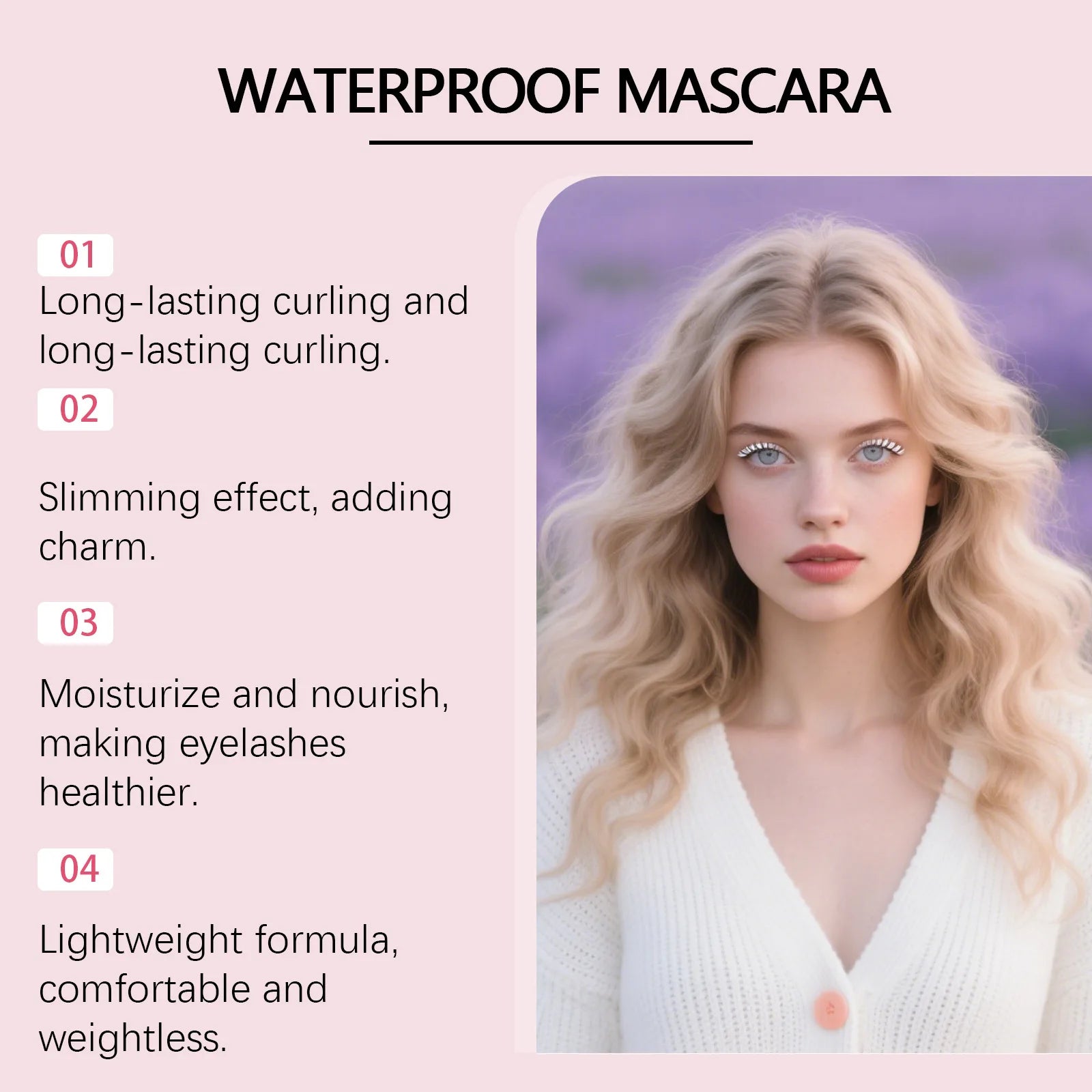 Curling Mascara Eyelashes Black Brown White Natural Lengthening Thick Long Lasting Waterproof Sweatproof Slender Tubing Mascara