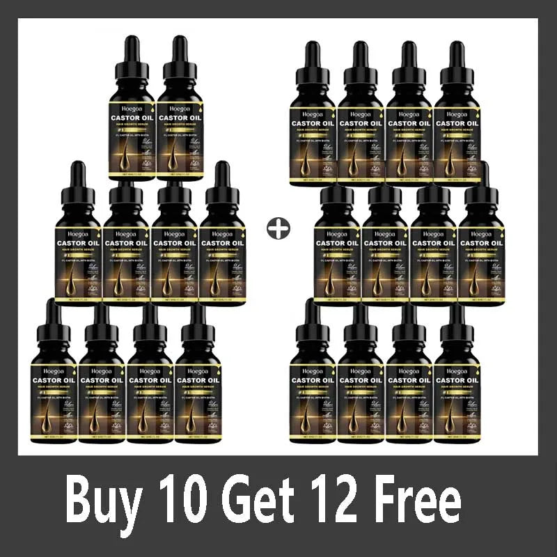 30ml Castor Oil Hair Thickening Essential Oil Nourish Scalp Massage Refreshing Hair Growth Repair Smoothing Hair Care Oil