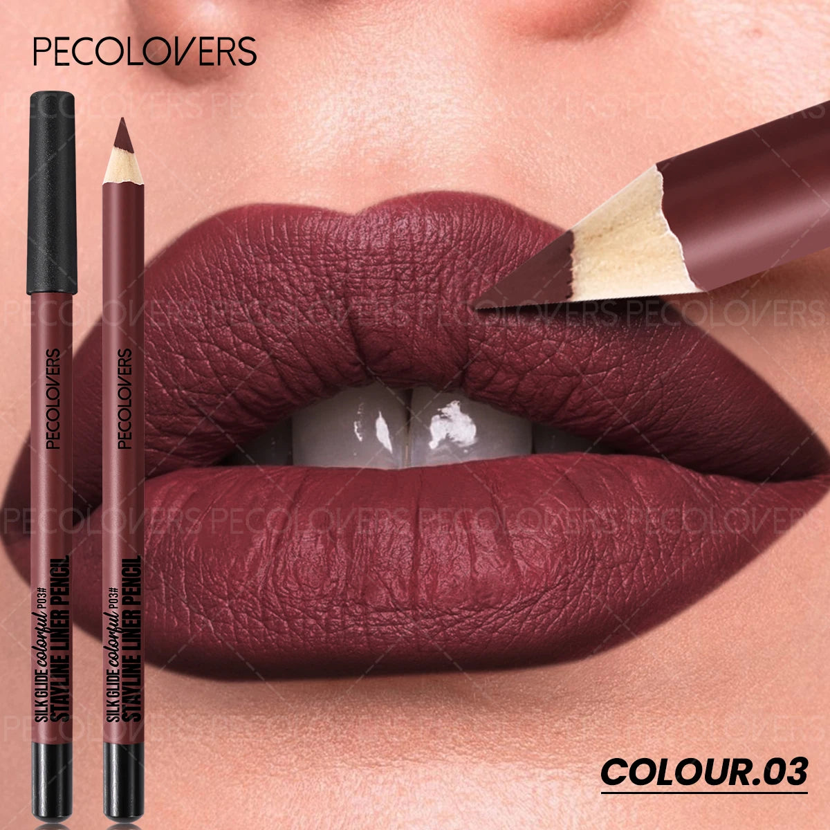1PC Waterproof Matte Nude Lip Liner - High Pigmentation Long-Lasting , Wax-Based Natural Nude，Suitable for All Light Beige Types