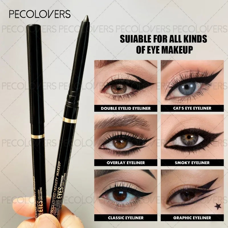 1pcs Eyeliner, Green and Black, Waterproof and Sweat-proof, Long-lasting and Natural, Eyeliner Pen, Eye Cosmetics