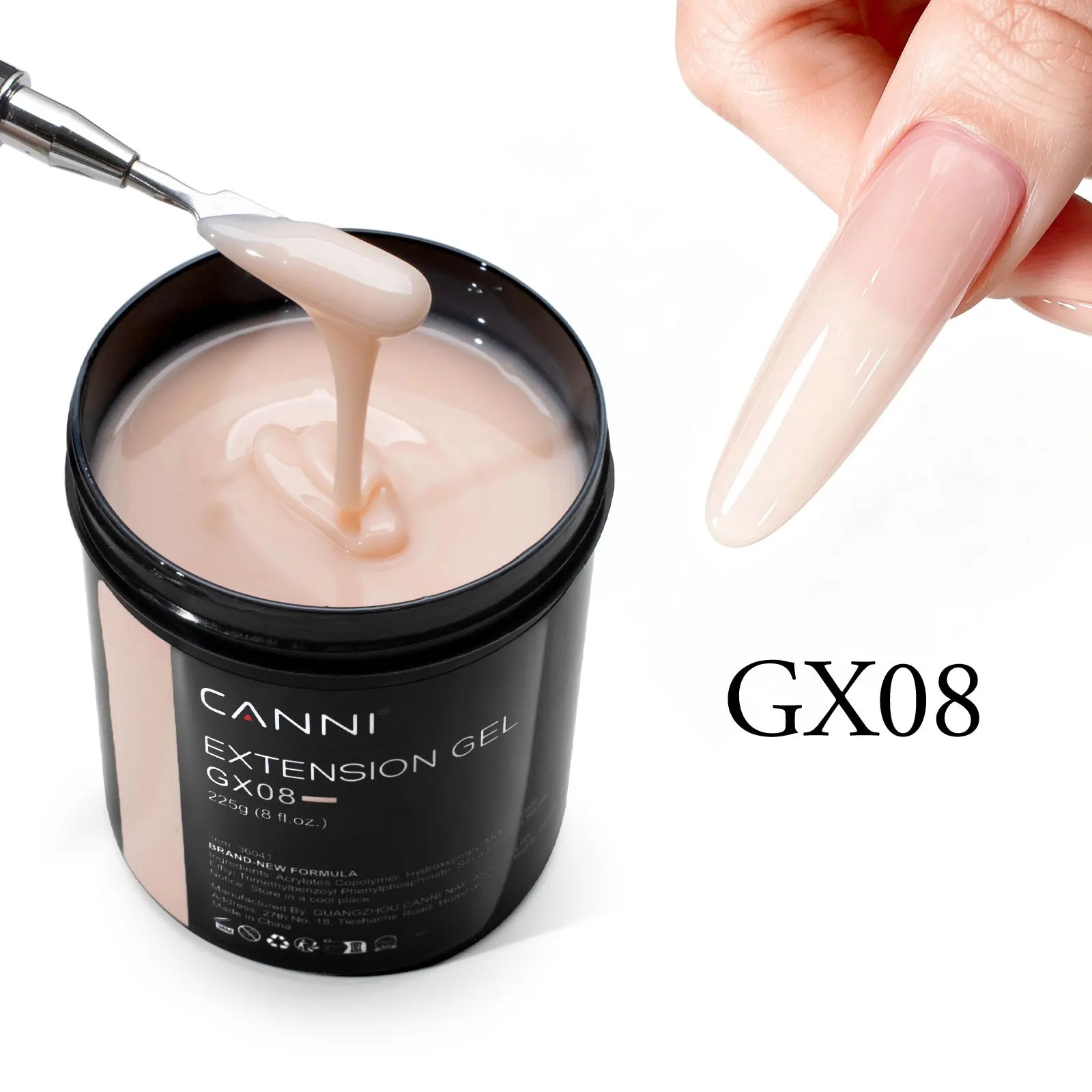 8 Oz TPO FREE CANNI Extension Builder Nail Gel Soak Off LED UV Gel Camouflage Jelly Color Long Lasting Super Glossy Gum Gel