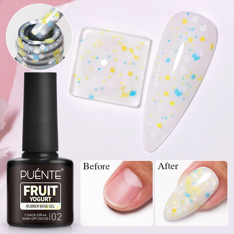 PUENTE 5ml Flower Fairy Gel Nail Polish Pink Blue Purple Natural Dried Flowers Gel For Nail Art Soak Off UV Varnish For Manicure