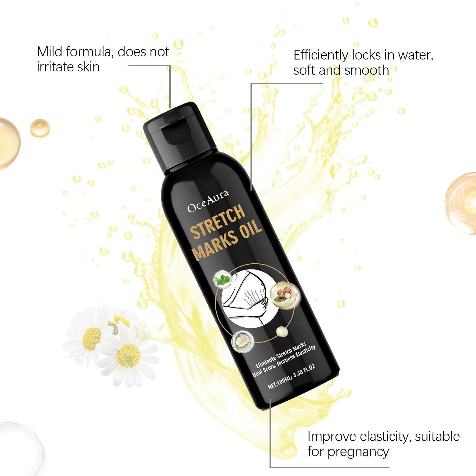 Stretch Marks Removal Oil Removes Postpartum Pregnant Women Scar Improve Sagging Smoothing Skin Whiten Repair Firming Skin Care