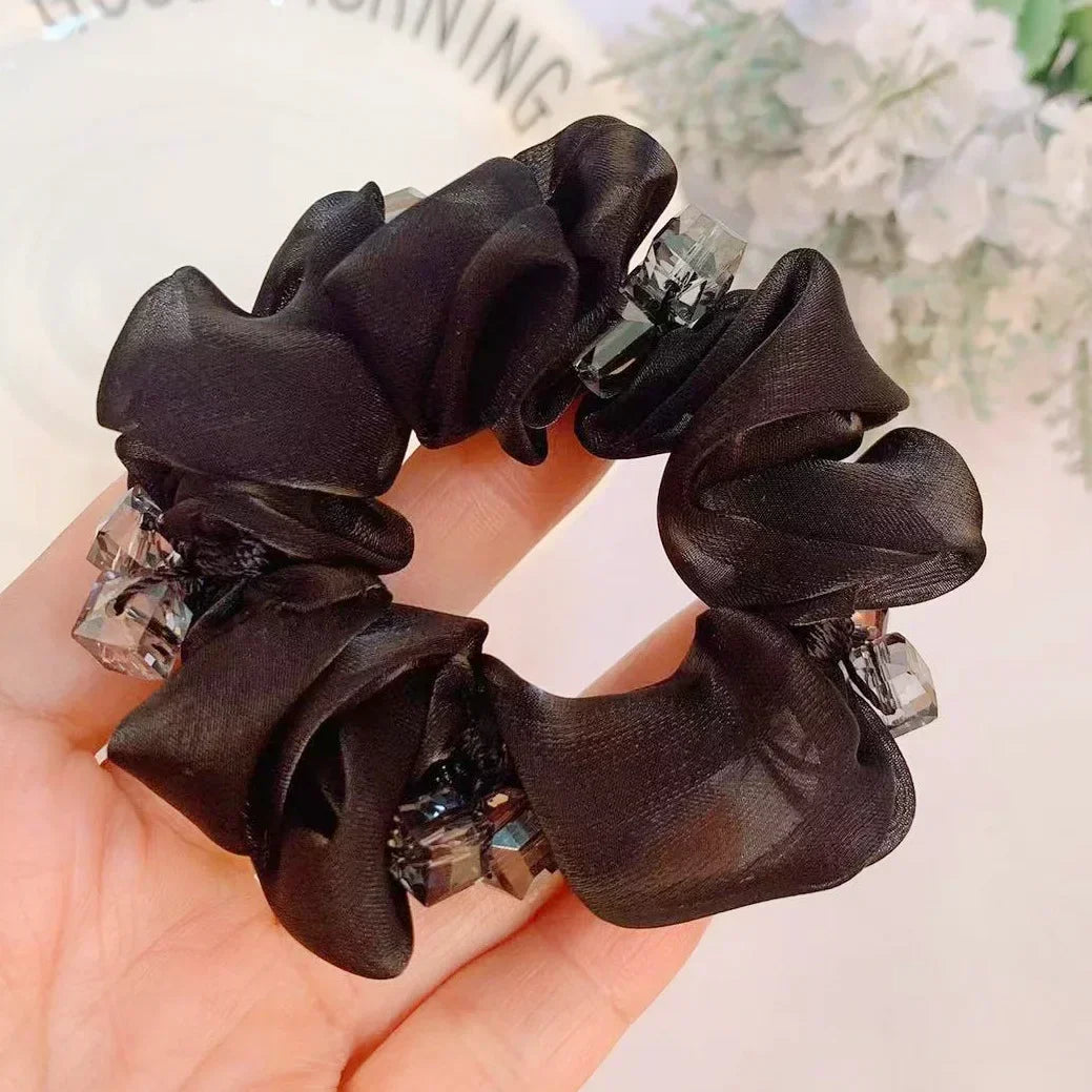 Women Lace Hair Scrunchies  Bow Hair Fantaisie Tie High Elasticity