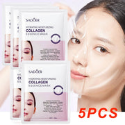 5pcs Hyaluronic Acid Collagen Face Mask skincare Moisturizing Hydrating Facial Masks Sheet Mask Skin Care