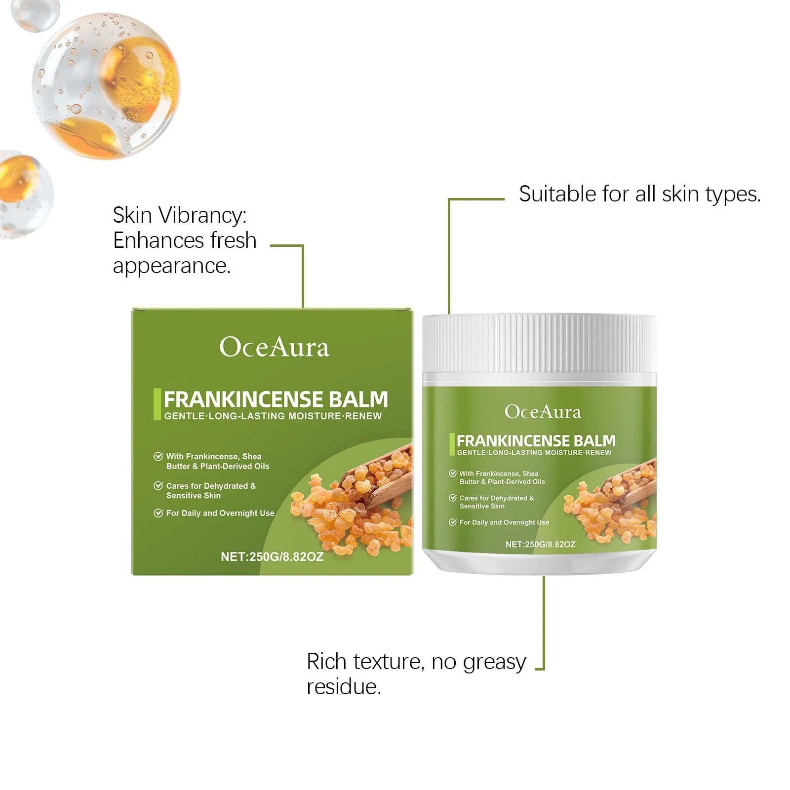 Shea Butter Oil Body Cream Long-Lasting Moisturizing Improve Dryness Deep Nourishing Frankincense Balm Hydrating Body Skin Care