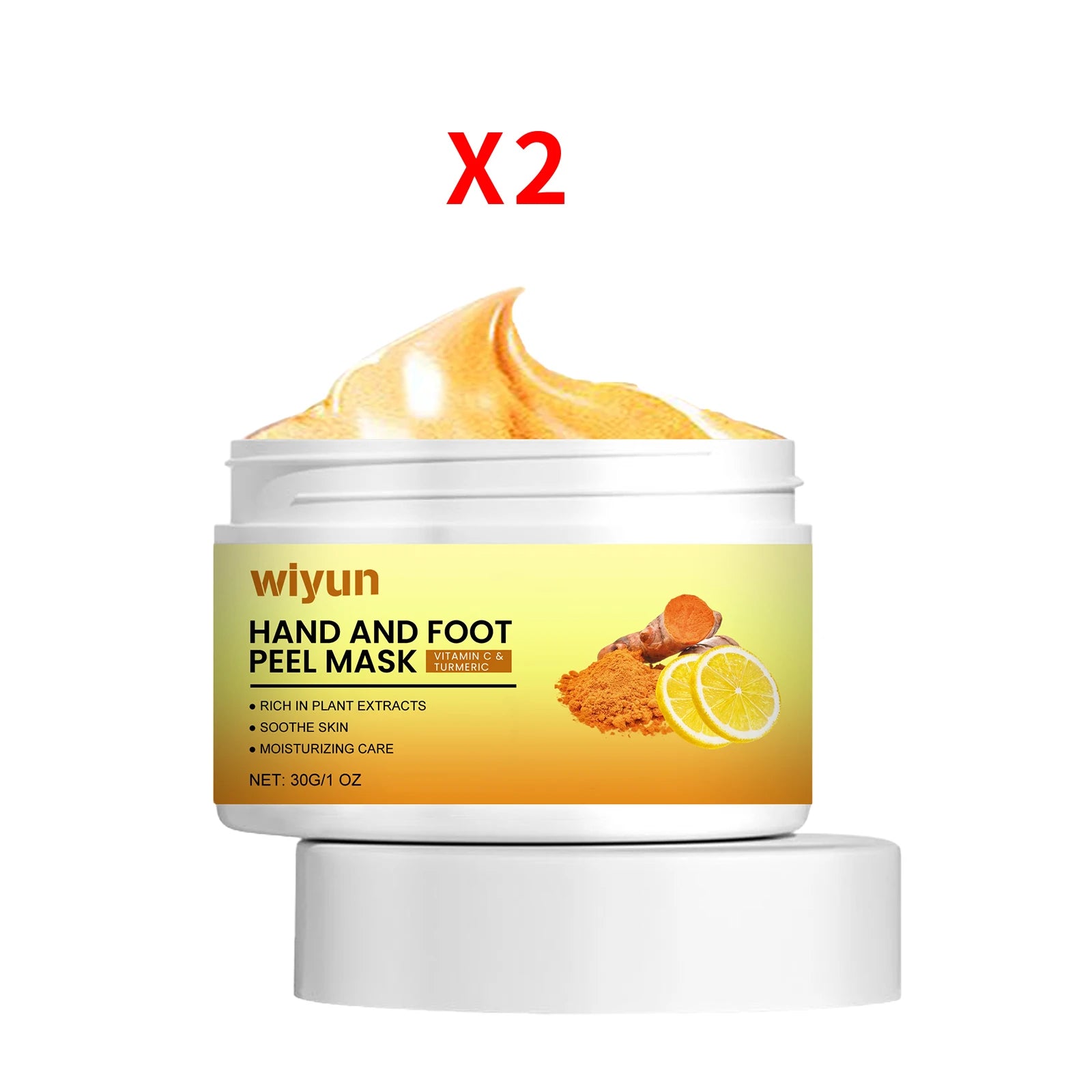 Vitamin C Turmeric Peel Mask for Hand and Foot Exfoliating Repair Dry Cracked Feet Heel Soothing Moisturizing Feet Mask Hand Spa