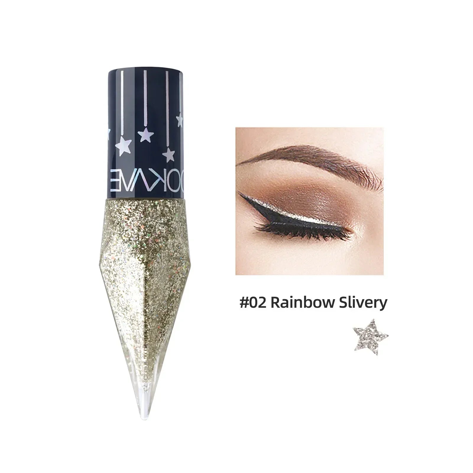 Shiny Eye Liners Pigment Silver Rose Gold Color Liquid Glitter eyeshadow Professional Eyeliner Beauty Cosmetics Makeup for Women