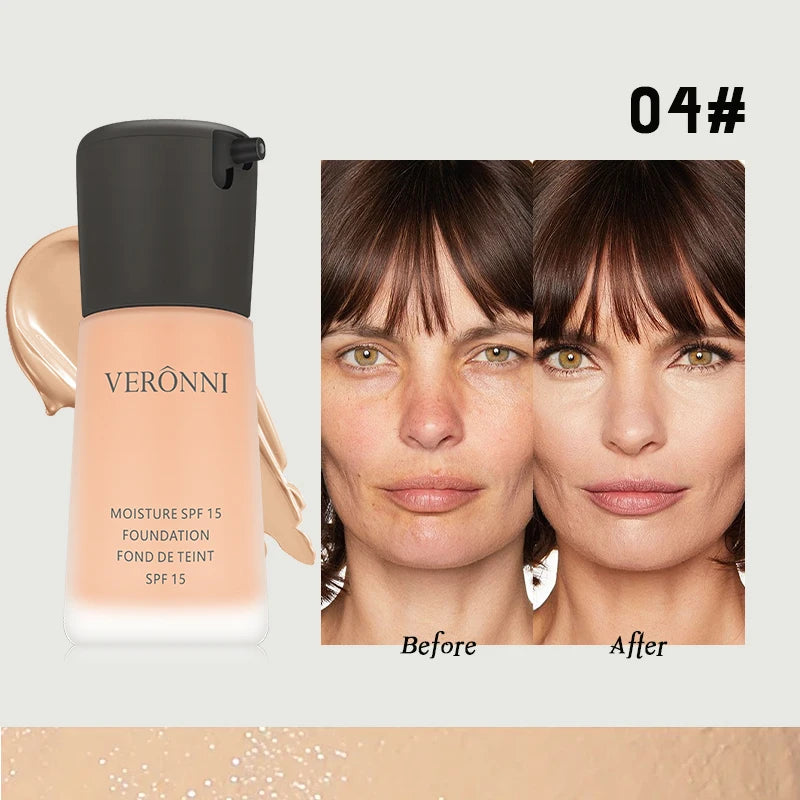 Matte Liquid Foundation Oil Control Concealer BB Cream Waterproof Lasting Full Coverage Natural Face Base Professional Makeup