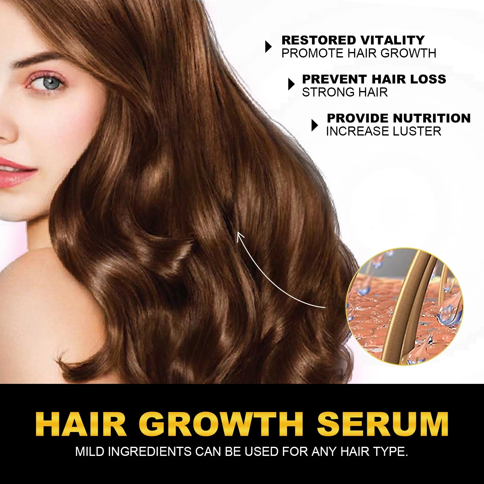 30ml Castor Oil Hair Thickening Essential Oil Nourish Scalp Massage Refreshing Hair Growth Repair Smoothing Hair Care Oil