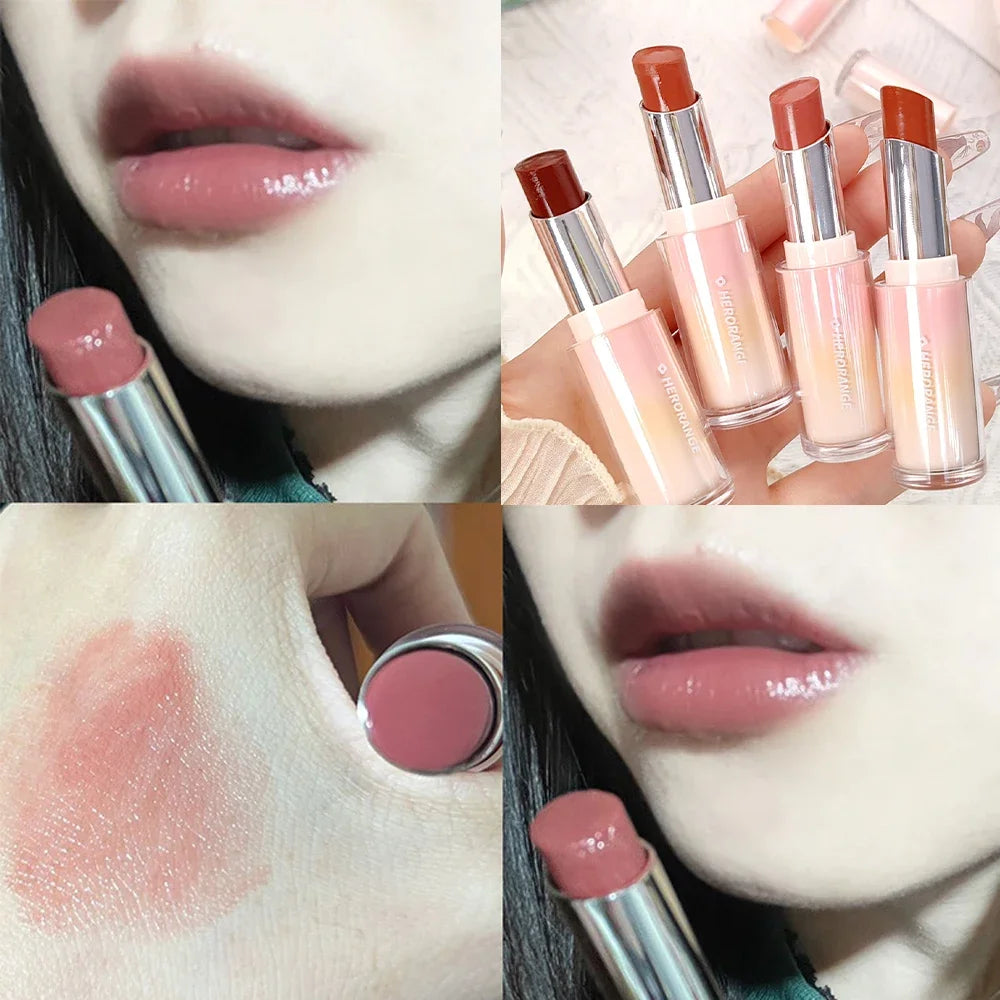 8 Colors Jelly Lip Glaze Mirror Water Lipstick Long Lasting Moisturising Lipstick Pen Waterproof Non-stick Cup Korean Cosmetics