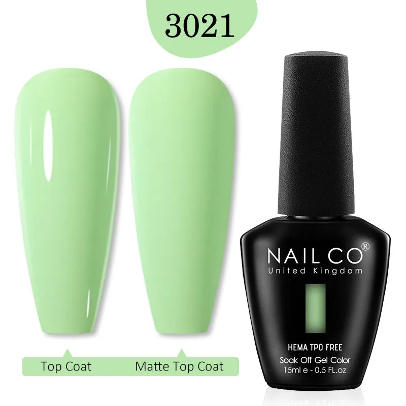 NailCO Pink Colors HEMA FREE Gel Nail Polish Nail Art Vernis Semi Permanent UV Lamp Gel Manicure for Nails Supplies Gel Polish