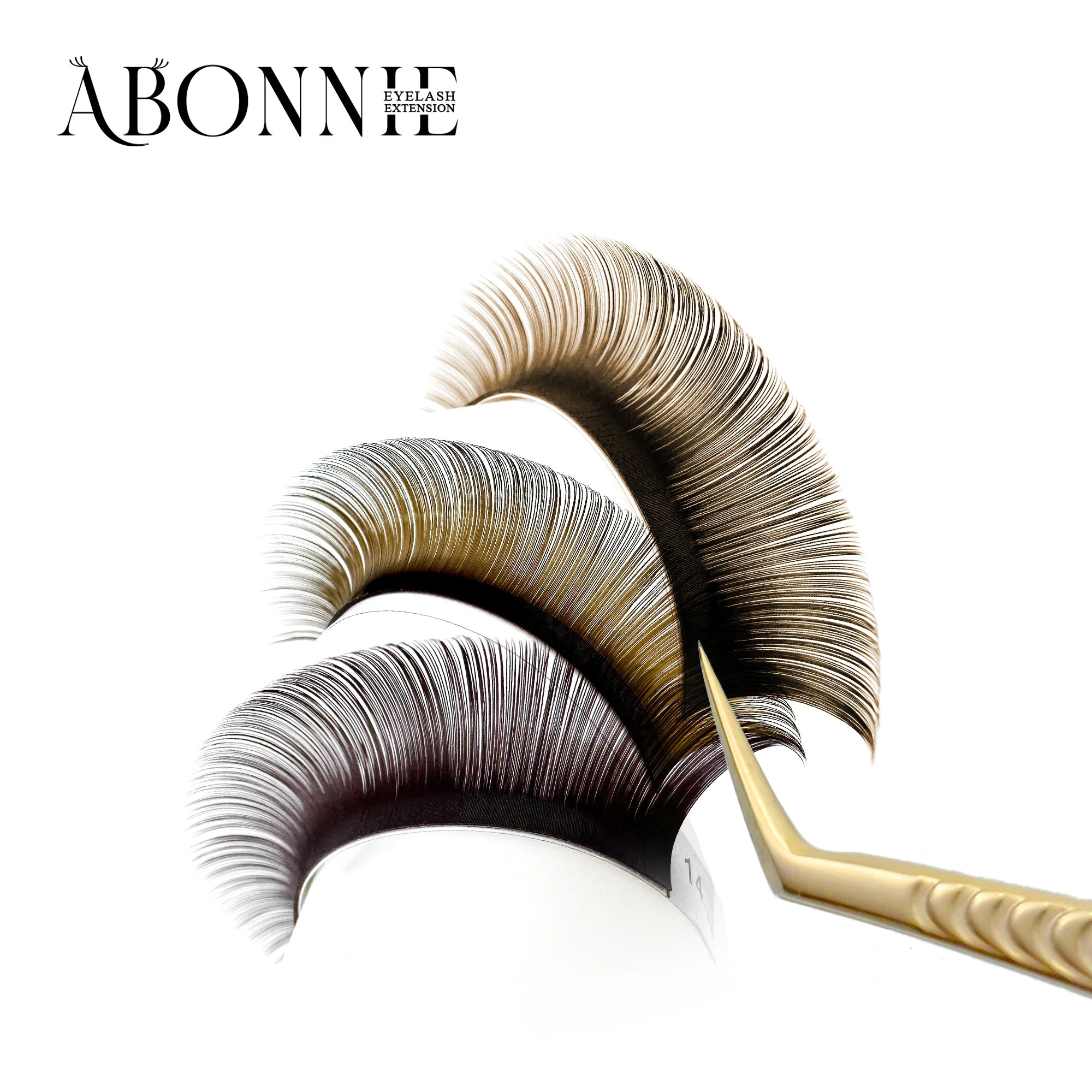 Abonnie 0.03 CC Curl Brown Classic Individual Eyelashes Russian Volume Lashes