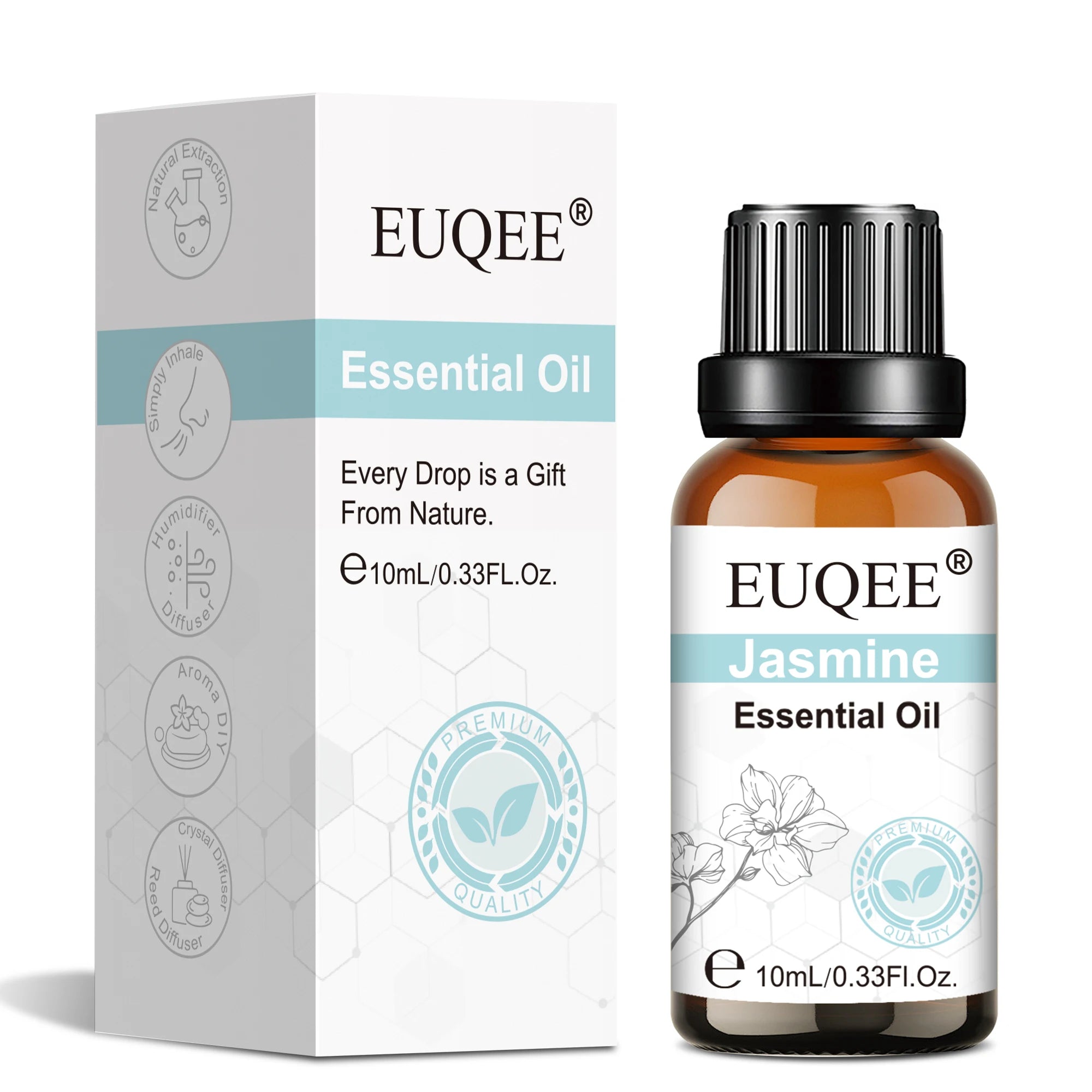 Euqee 10ml 100ml Natural Plant Essential Oil Frankincense Lemongrass Citronella Fragrance Oil For Diffuser Aroma Candle Perfume