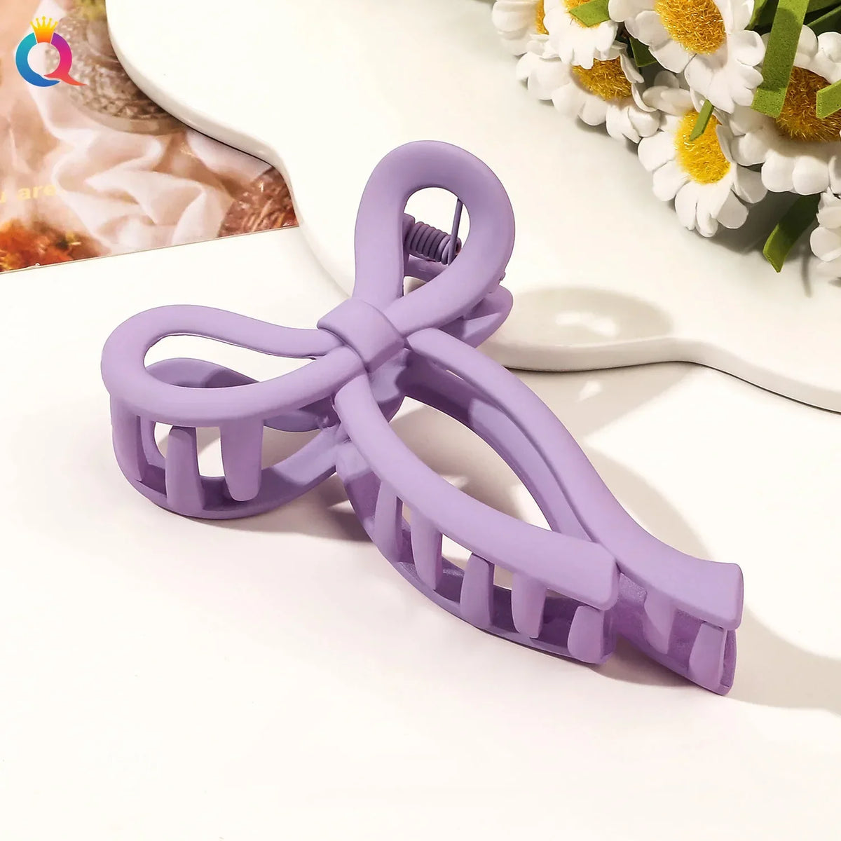 Bow Matte Large Hair Claw Crab Ponytail Acrylic Bowknot Hair Clips Hairpins Girls Barrettes Headbands Hair Accessories