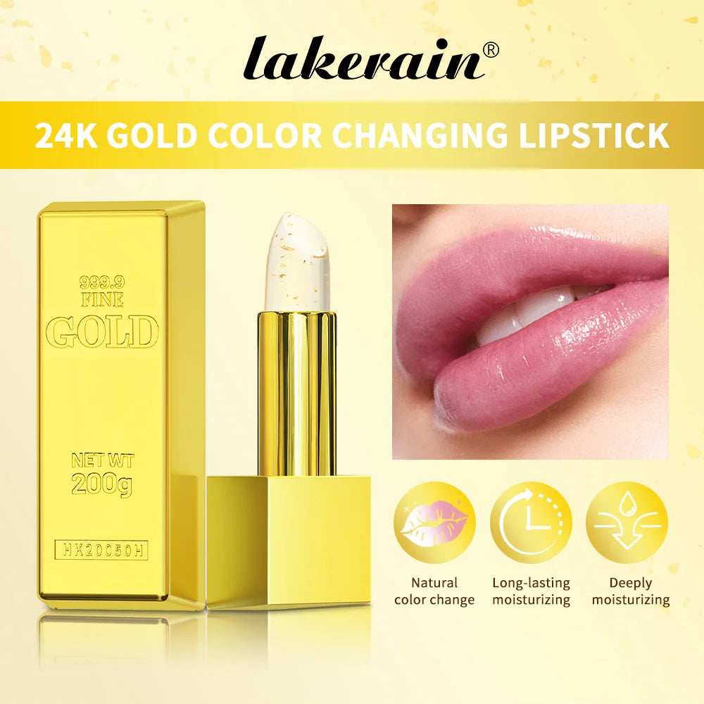 Lakerain Color Changing Lipstick Long Lasting Moisturizing Nourishing Lips Plumper Waterproof Makeup Lip Care Cosmetics