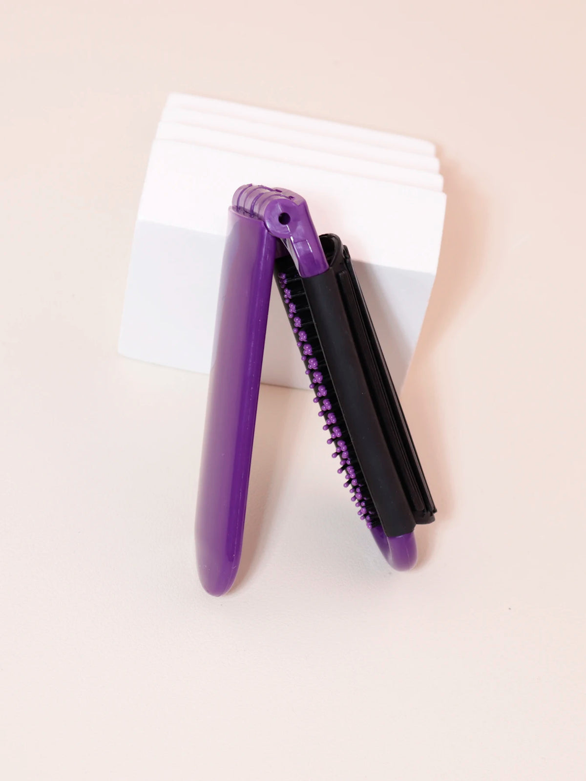 1pc portable mini foldable anti-static massage mirror hair comb travel girl with mirror foldable comb Special for real hair wigs