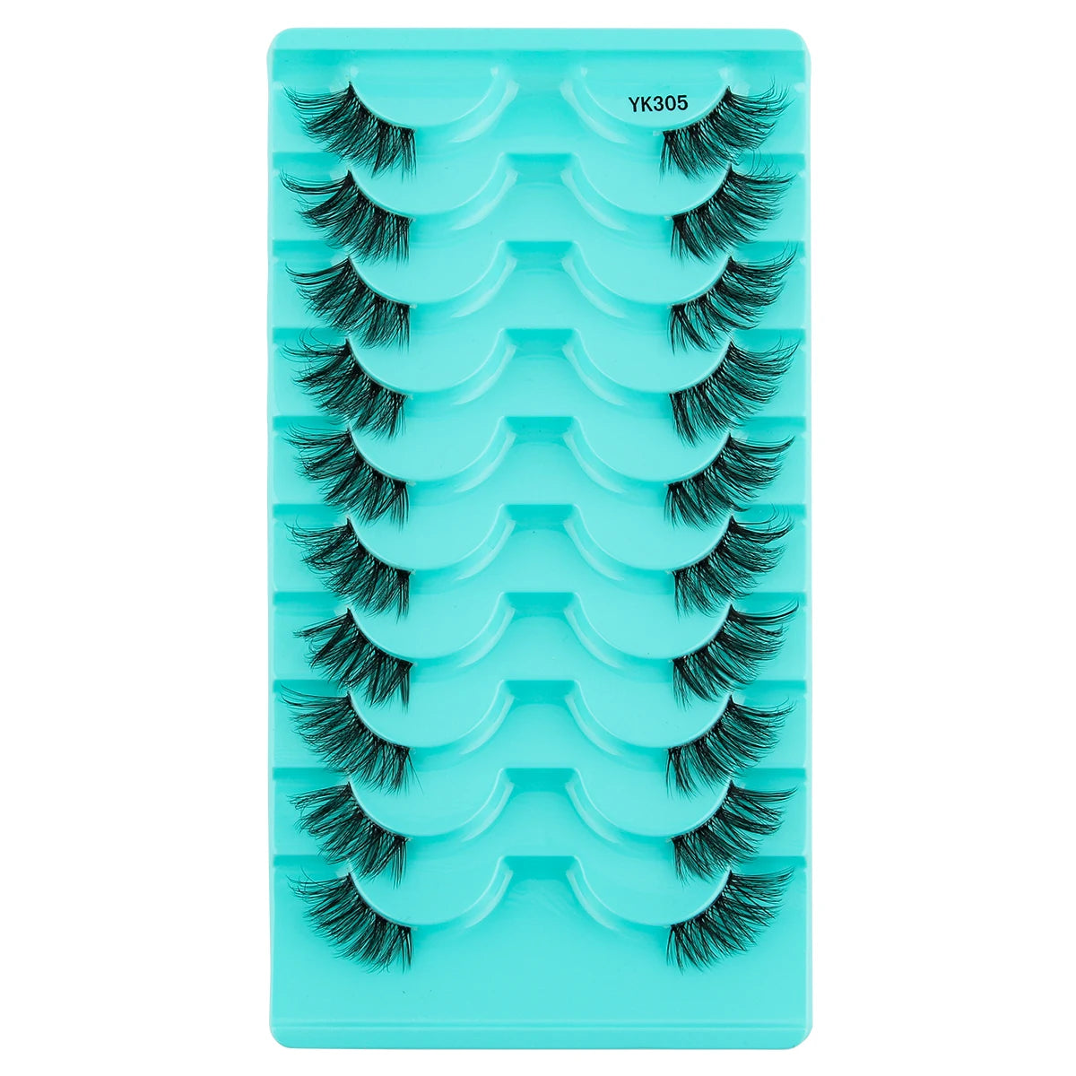 New Half Eyelashes 3/10 Pairs Half Lashes Natural 3D Cat Eye Lashes Clear Stem False Eyelash Extension Makeup Faux Cils Maquiage