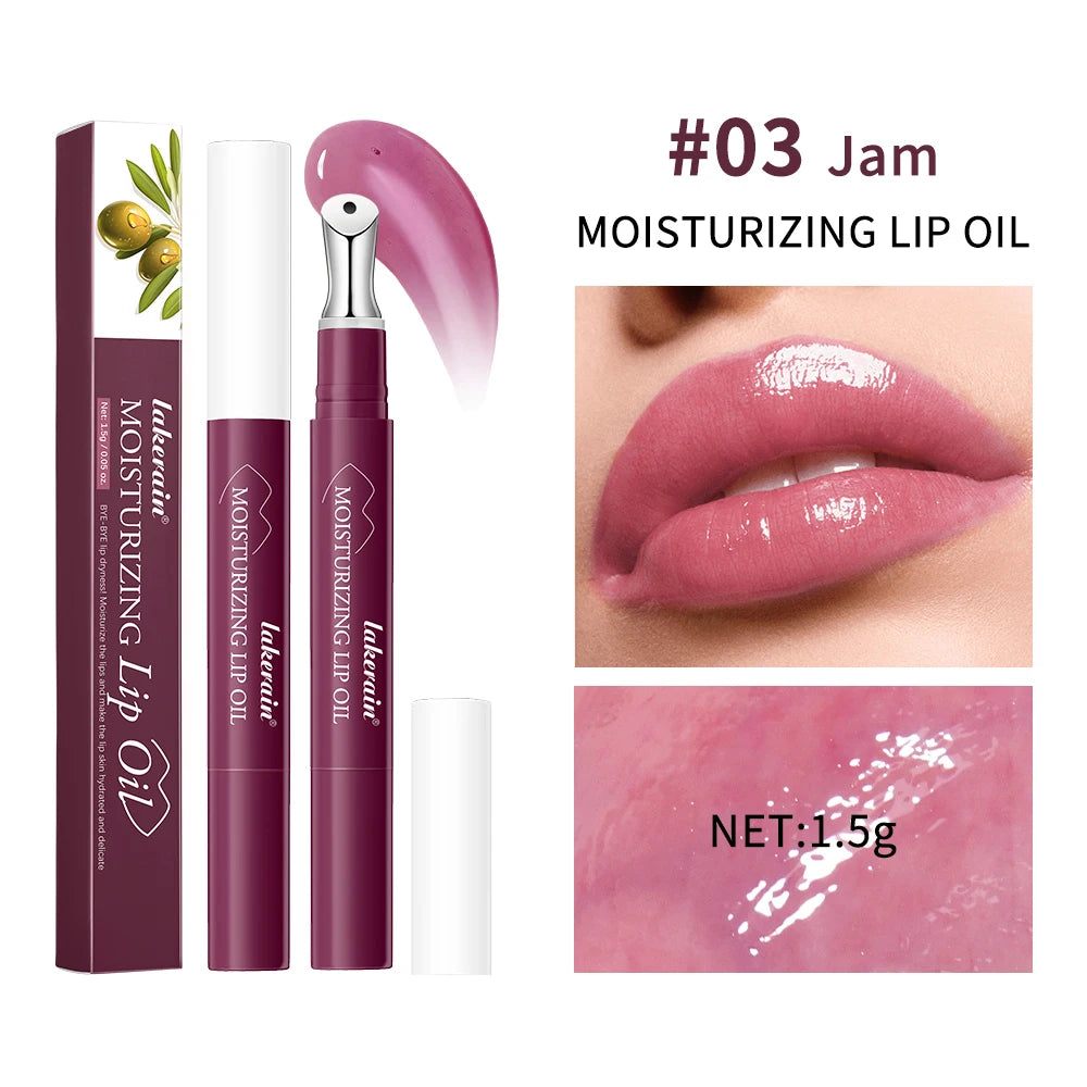 Lakerain Moisturizing Lip Oil Exfoliating Fading Lip Lines Lip Primer Before Makeup, Small Stick Lip Oil Essence Pen Design 1.5g